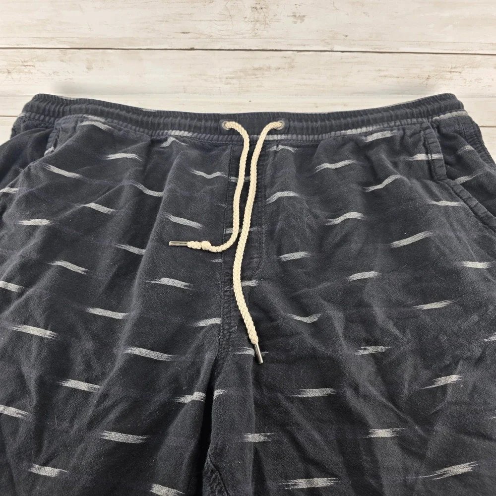American Eagle Outfitters Mens XL Navy Blue Ikat Dash Cotton Lounge Shorts